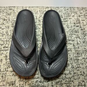 Crocs Black Kadee II Flip-Flops Size 6